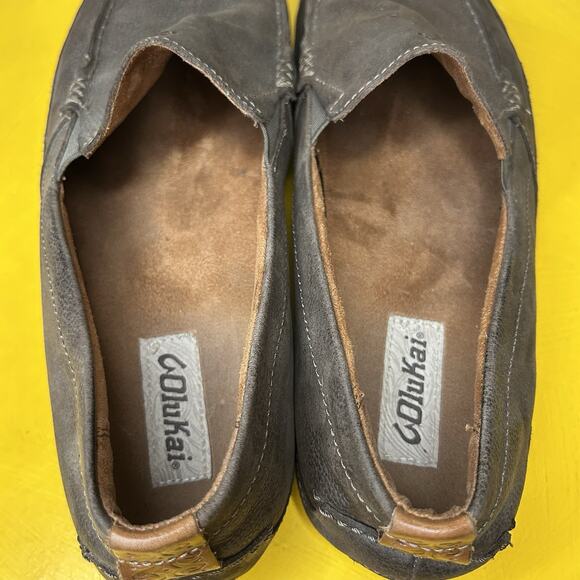 Olukai Akepa Moc Driving Moccasin Leather Loafer Brown Men's Size 13 - Picture 5 of 15